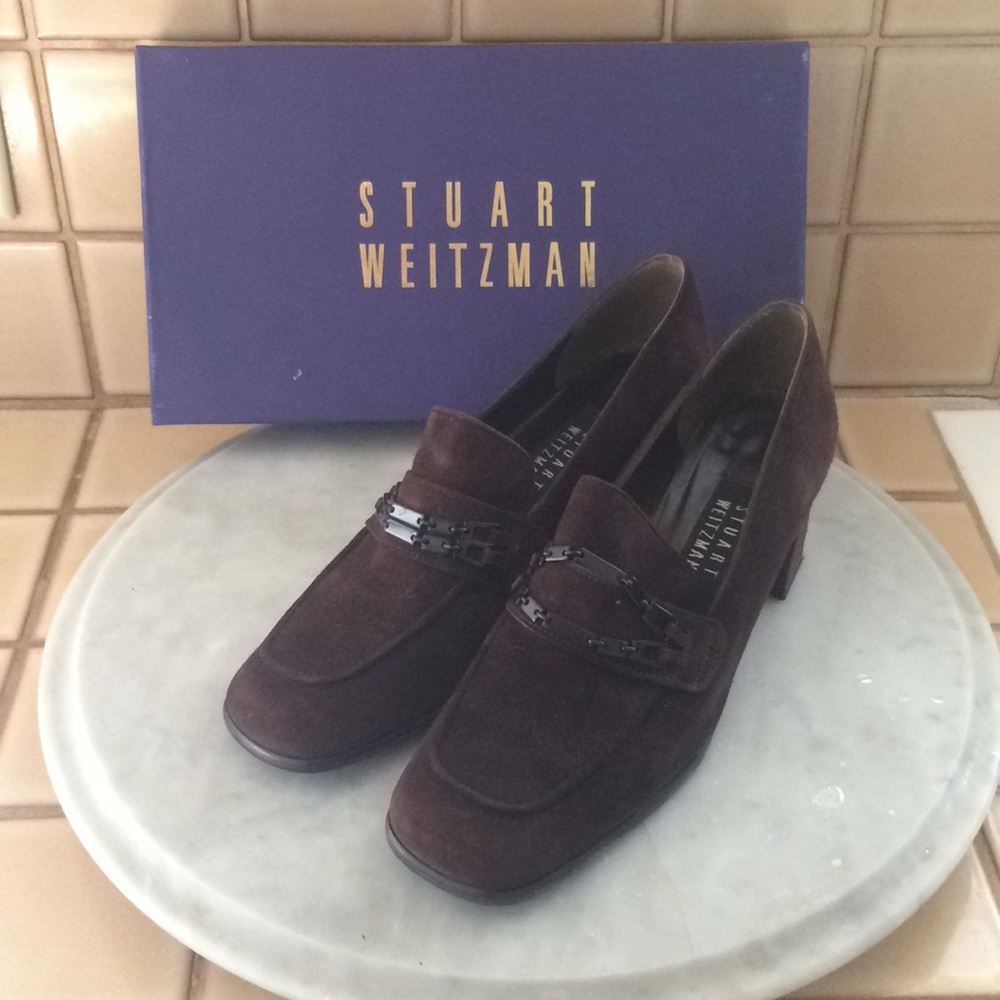 Stuart Weitzman Suede Brown Winter heels